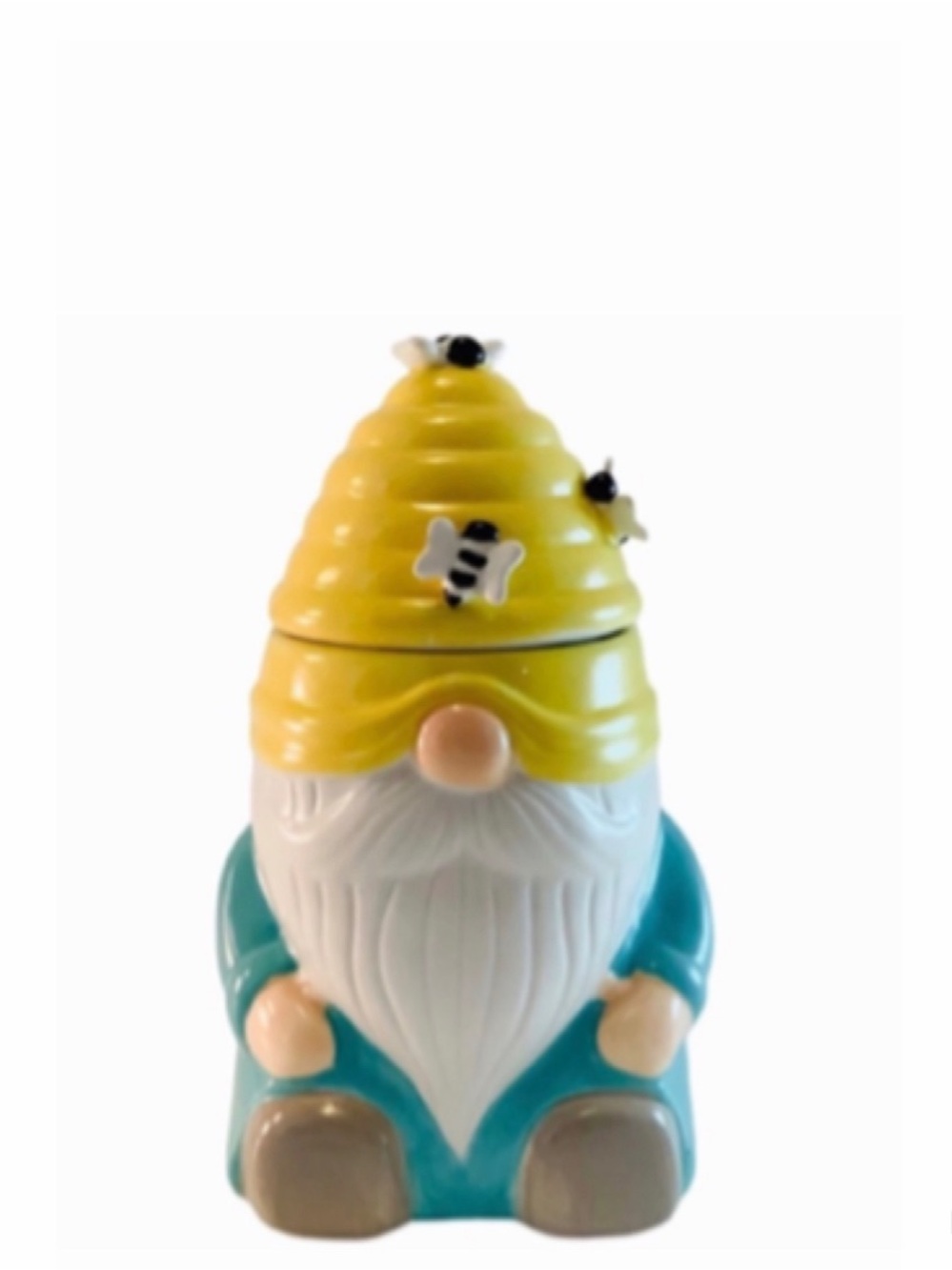 NEW Martha Stewart Beehive Bee Gnome Ceramic Canister Jar Candle 20.5 oz 🐝